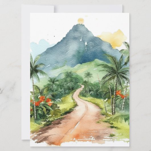 Invitation Itinéraire du week-end de bachelorette | Hawaii (Dos)