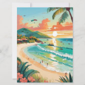 Invitation Itinéraire du week-end de bachelorette | Jamaïque (Dos)