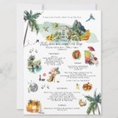 Invitation Itinéraire du week-end de bachelorette | Jamaïque (Devant)