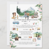 Invitation Itinéraire du week-end de bachelorette | Montana M (Devant)