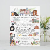 Invitation Itinéraire du week-end de bachelorette | Nashville (Debout devant)