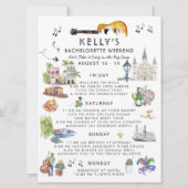 Invitation Itinéraire du week-end de bachelorette | Nouvelle- (Devant)