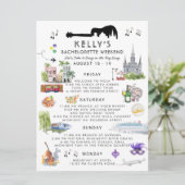 Invitation Itinéraire du week-end de bachelorette | Nouvelle- (Debout devant)