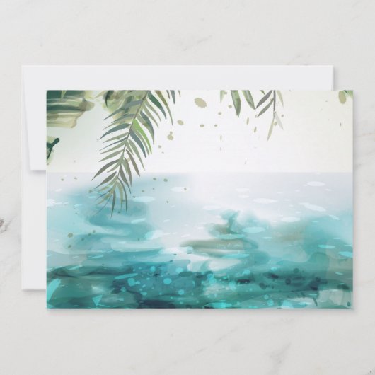 Invitation Itinéraire du week-end de bachelorette | Palme tro (Dos)