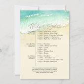 Invitation Itinéraire du week-end de bachelorette | Plage de  (Dos)