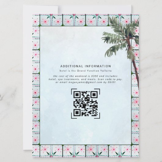 Invitation Itinéraire du week-end de bachelorette | Puerto Va (Dos)