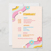 Invitation Itinéraire du week-end de bachelorette rasé et eng (Dos)