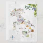 Invitation Itinéraire du week-end de bachelorette | Rome, Ita (Dos)