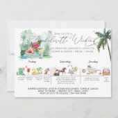 Invitation Itinéraire du week-end de bachelorette | Turks & C (Devant)