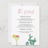 Invitation Itinéraire du week-end de fin d'année de la Fiesta (Dos)