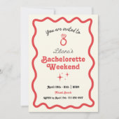 Invitation Itinéraire du week-end de la Bachelorette de la va (Devant)