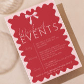 Invitation Itinéraire du week-end de la Bachelorette rose et 