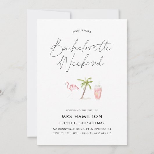 Invitation Itinéraire du week-end de la fête de la bacheloret (Devant)