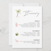 Invitation Itinéraire du week-end de la fête de la bacheloret (Dos)