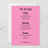 Invitation Itinéraire du week-end de la fête de la Bacheloret (Dos)