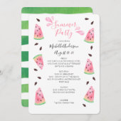 Invitation Itinéraire du week-end de la pastèque d'été (Devant / Derrière)