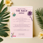 Invitation Itinéraire du week-end de la plage Retro