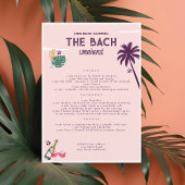 Invitation Itinéraire du week-end de la plage Retro