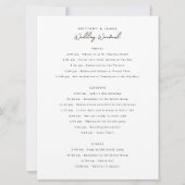 Invitation Itinéraire du week-end de mariage (Devant)