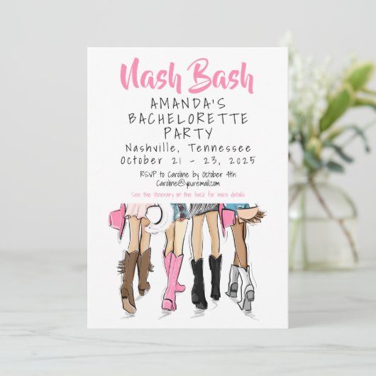 Invitation Itinéraire du week-end de Nashville Nash Bash (Debout devant)
