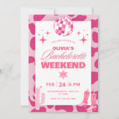 Invitation Itinéraire Du Week-End De Pink Disco Co (Devant)