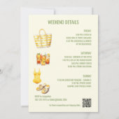 Invitation Itinéraire du week-end de plage tropical (Dos)