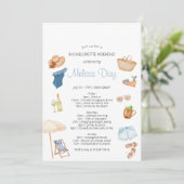 Invitation Itinéraire du week-end de plage tropicale (Debout devant)