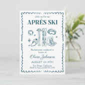 Invitation Itinéraire du week-end de ski de Bachelorette Apre (Debout devant)