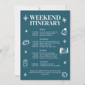 Invitation Itinéraire du week-end de ski de Bachelorette Apre (Dos)