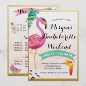 Invitation Itinéraire Du Week-End Des Filles (Devant / Derrière)