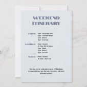 Invitation Itinéraire du week-end d'hiver de la Bachelorette  (Dos)