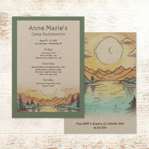 Invitation Itinéraire du week-end du Camp Bachelorette