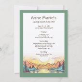 Invitation Itinéraire du week-end du Camp Bachelorette (Devant)