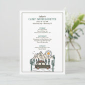 Invitation Itinéraire du week-end du Camp Bachelorette (Debout devant)