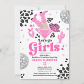 Invitation Itinéraire du week-end du rodéo de la Bachelorette (Devant)