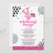 Invitation Itinéraire du week-end du rodéo de la Bachelorette (Dos)