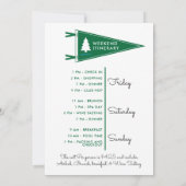 Invitation Itinéraire du week-end enterrement de vie de jeune (Dos)