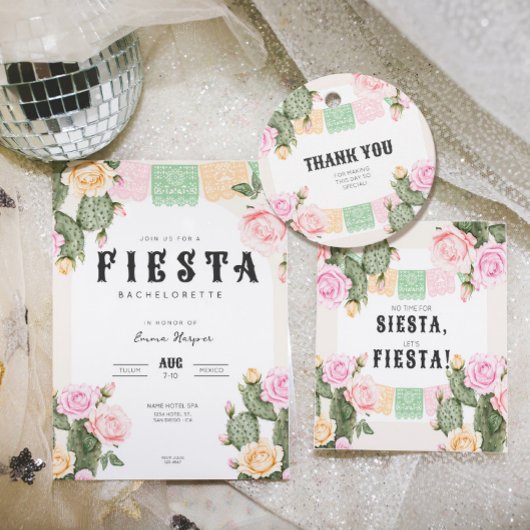 Invitation Itinéraire du week-end Fiesta Bachelore