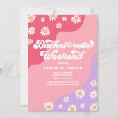 Invitation Itinéraire du week-end les années 70 bachelorette  (Devant)