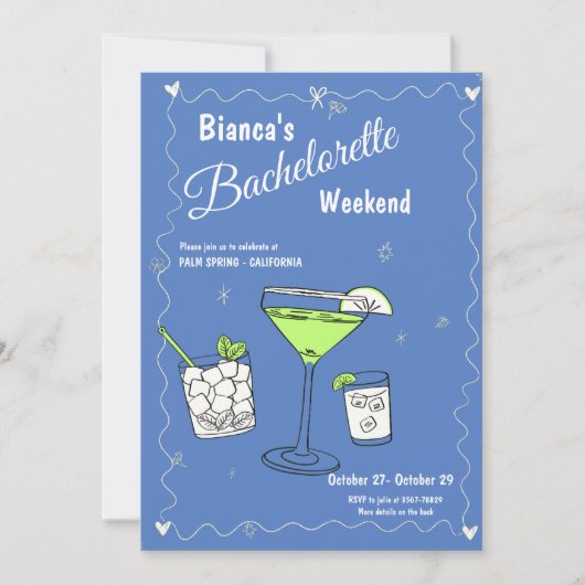 Invitation Itinéraire du week-end marg & mariage (Devant)