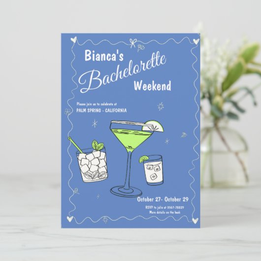 Invitation Itinéraire du week-end marg & mariage (Debout devant)