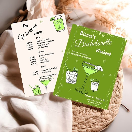 Invitation Itinéraire du week-end marg & mariage