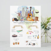 Invitation Itinéraire du week-end mariage | Austin, Texas (Debout devant)