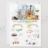 Invitation Itinéraire du week-end mariage | Austin, Texas (Devant)