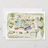 Invitation Itinéraire du week-end mariage | Rassembler des ch (Dos)