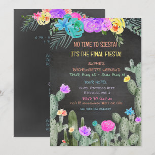 Invitation Itinéraire final de la fête d'enterrement de vie d