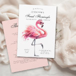 Invitation Itinéraire Final Flamingle Funny Bachelorette Part<br><div class="desc">Célébrez la future mariée avec une soirée de bachelorette Final Flamingle et notre invitation itinérante amusante, mais élégante et classe, avec des illustrations d'aquarelle d'un flamant rose amusant dans une pose flirtante, portant une tiare et des lunettes de soleil. Passez le champagne, sortez le bling, les maillots de bain et...</div>