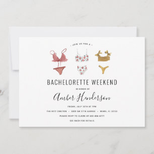 Invitation Itinéraire Lingerie Bachelorette