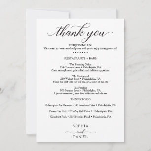 Invitation Itinéraire Mariage à double face - Mariage Bienven