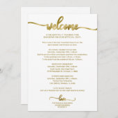 Invitation Itinéraire Mariage de calligraphie chic (Devant / Derrière)